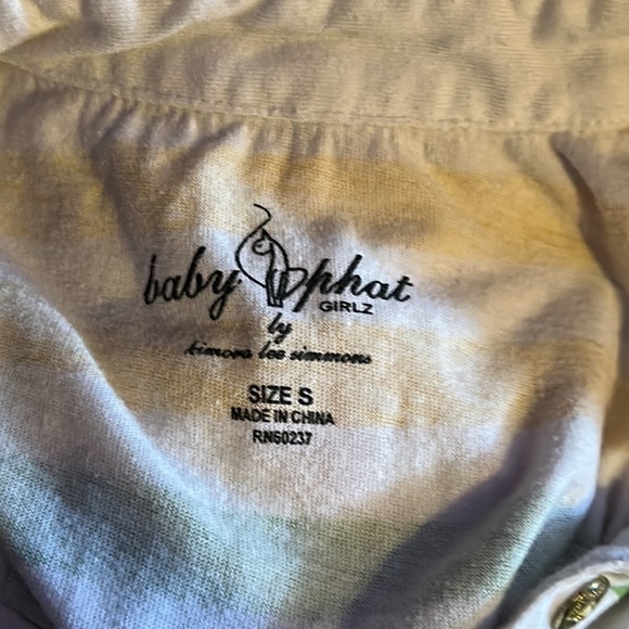 Baby Phat Girl’s Small Sleeveless Racerback Multicolor Stripe Tank Top - Picture 4 of 4